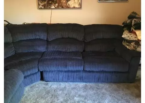 Like New Sectional Sofa w/ hide-a-bed and 2 Recliners
